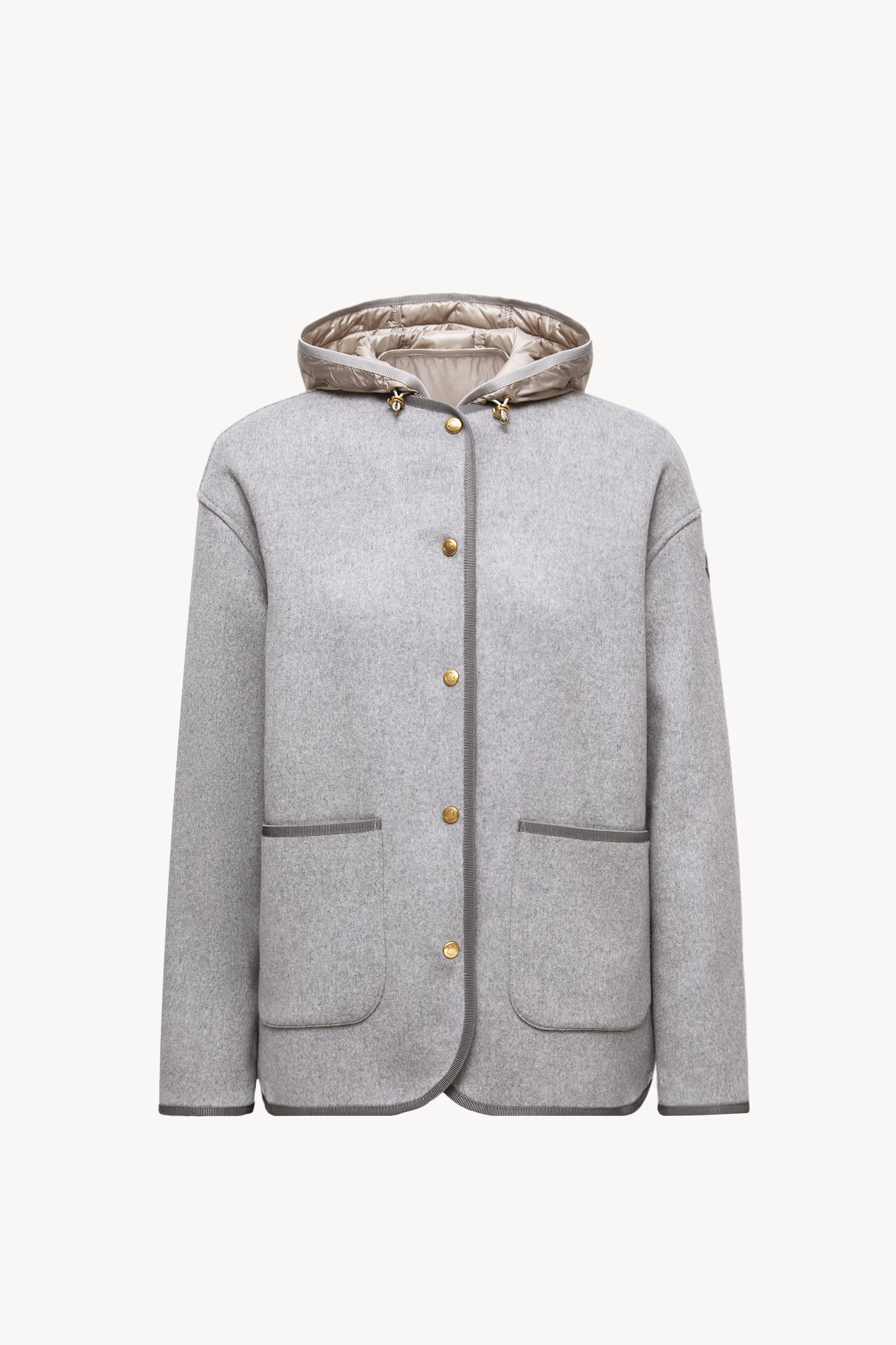 Reposse 3-in-1 Wool & Cashmere Short Down Jacket Women Grey Moncler 2
